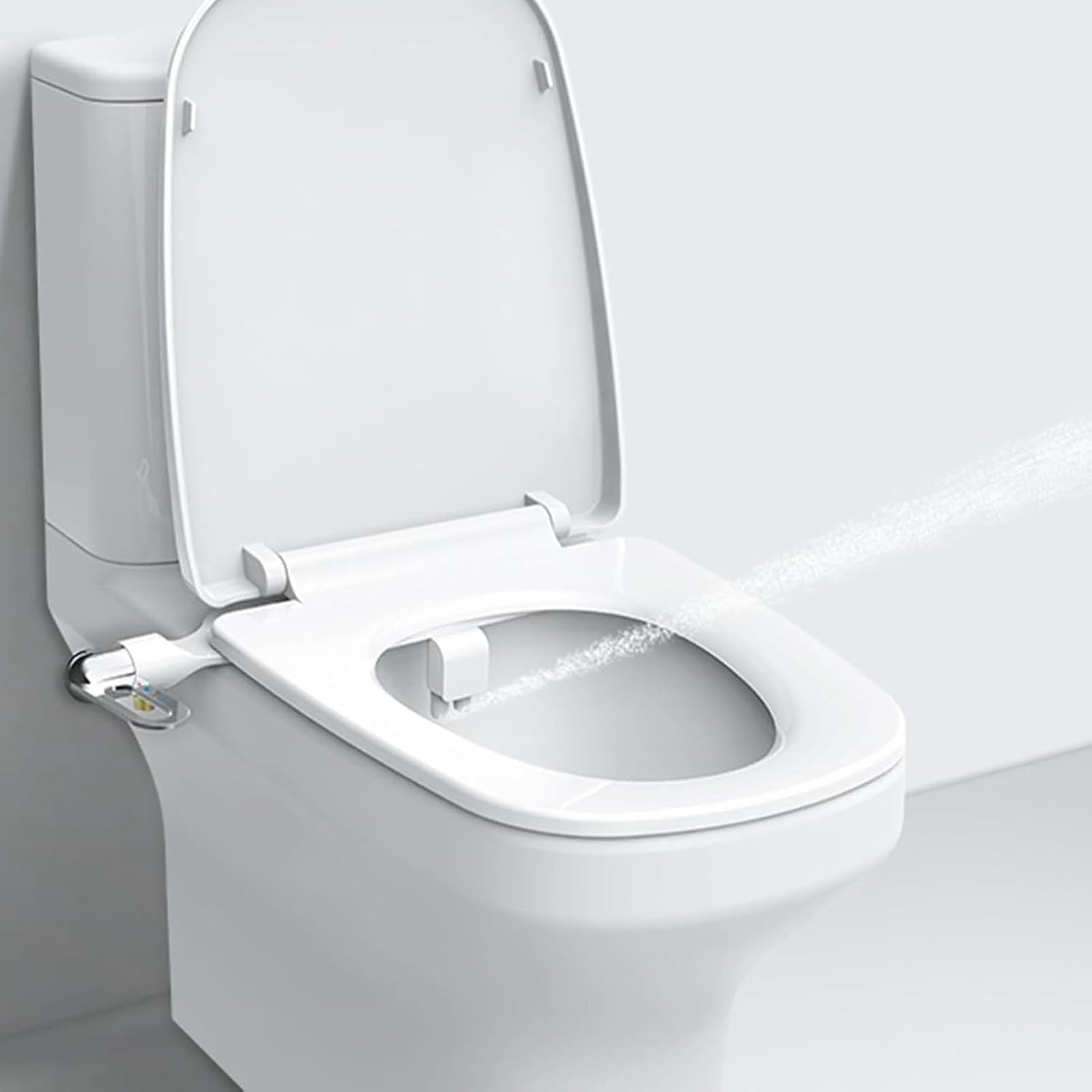 Bidet para Inodoro Bidet Higienicas para wc Presión Ajustable Agua Fría Autolimpiables Ultrafino Adaptador Bidet Ducha Adaptador para uso Sanitario y Femenino
