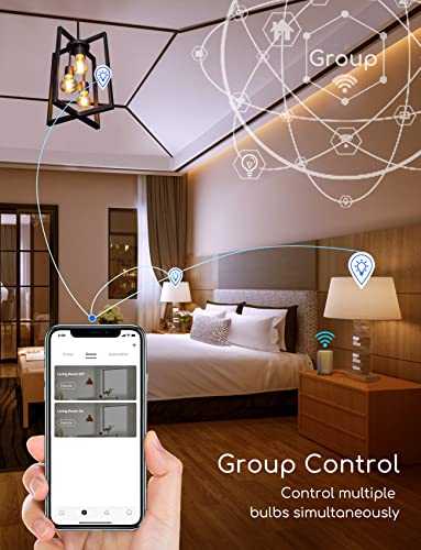 Aigostar Lampadina Vintage Smart, E27 LED 6W Ambra...