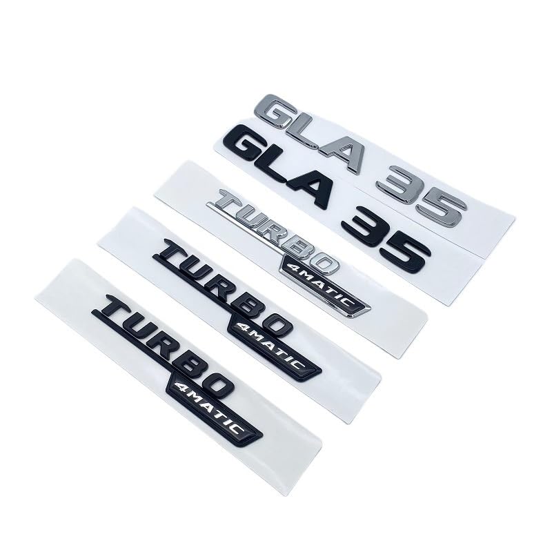 Emblema letras GLA35 plata logotipo maletero coche 2017 5
