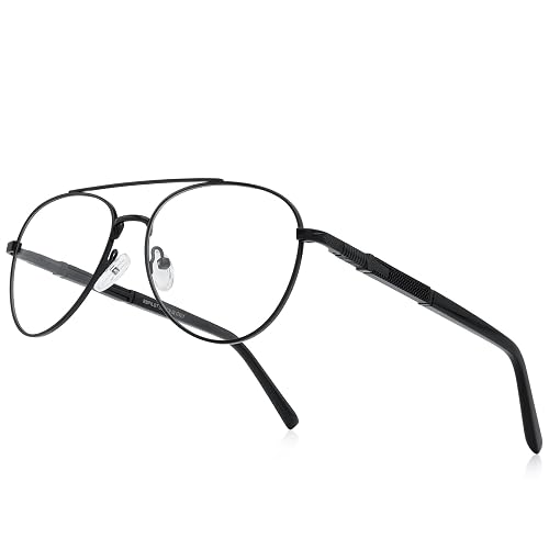 Classic Aviator Reading Glasses for Men Women Light Blocking Computer