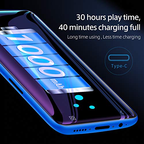 TIMMKOO MP3 Player with Speaker, 4.0" Full Touchscreen HD Video Mp4 Player, 8GB Portable HiFi Lossless Sound Mp3 Music Player with FM Radio, Voice Recorder, E-Book, Supports up to 128GB TF Card Blue - Thumbnail 2