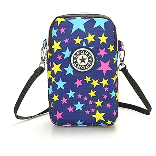 LUOXIAQIFEI Bolso del Teléfono Mujer Monedero del Teléfono Bolsa Ligera para Teléfono Multifuncional 17 10cm, Azul