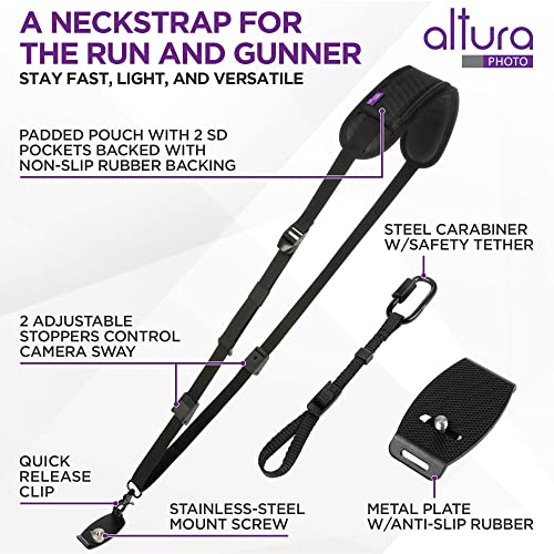Altura Photo Camera Neck Strap W. Quick Release & Safety Tether - Camera Straps For Photographers - Adjustable Dslr Camera Strap For Sony, Nikon & Canon - Safe & Secure Camera Strap Quick Release #TOP6