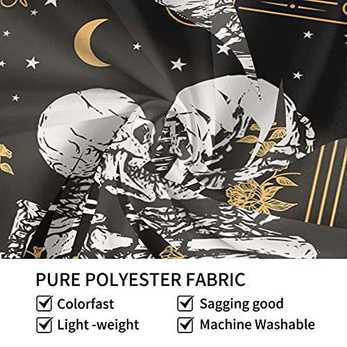 Wallohere Skull Tapestry Wall Hanging The Kissing Lovers Black Tarot Aesthetic Human Skeleton Tapestries Romantic Love For Living Room Bedroom Dorm Decoration 60X40 Inch #TOP4