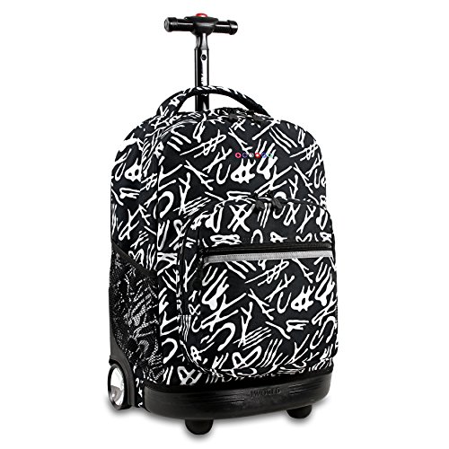 J World New York Sunrise Rolling Backpack