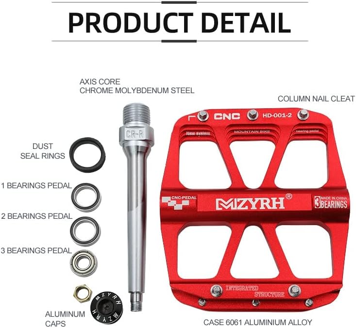 Miniatura 5 de Bike Pedals Bike Pedals Bicycle Pedal Non-Slip MTB Pedals Aluminum Alloy Flat Applicable Waterproof Bike Accessories Mountain Bike Pedals