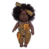 ACWERT Jouet De Bain 5 Ans Black Baby Black Toy Mignon Baby Curly 35CM Black African Vinyl Education Pieuvre De Bain (Multicolor, One Size)