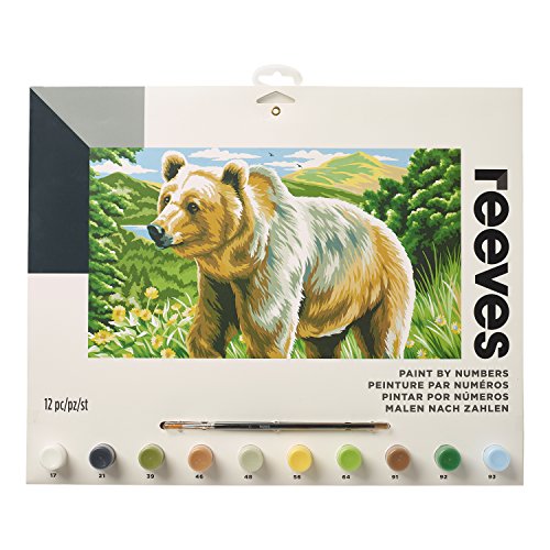 Reeves Malen nach Zahlen, Papier, Bär, Tiere der Welt