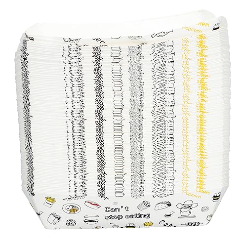 STOBAZA 100pcs Takeaway Box Food Storage Containers Rice Paper for Fried Chicken Snacks Baked Food Box