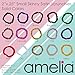 Amelia Beauty, Red, White and Green Mix, Skinny Satin Scrunchies, 12 Pack – 2in Diameter, Gentle & Strong Hold, No-Snag, No-Dent, Crease-Free Hair Ties