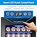 FoMup Beverage Refrigerator 17 inch Wide - 126 Can Beverage Cooler with Glass Door | Counter-Top/Freestanding Mini Beverage Beer Fridge | Temperature Memory | Invisible Door | Perfect for Soda, Beer