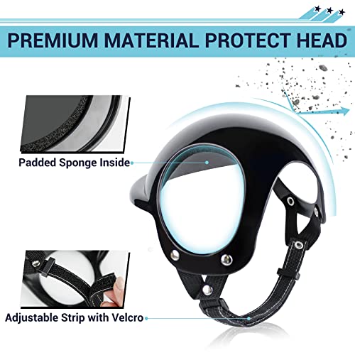 NAMSAN Anti-UV Hundebrille mit Haustierhelm, Winddicht Augenschutz Hunde Sonnenbrille, Cooler Motorrad-Haustierhelm für Kleine/Mittlere Hunde