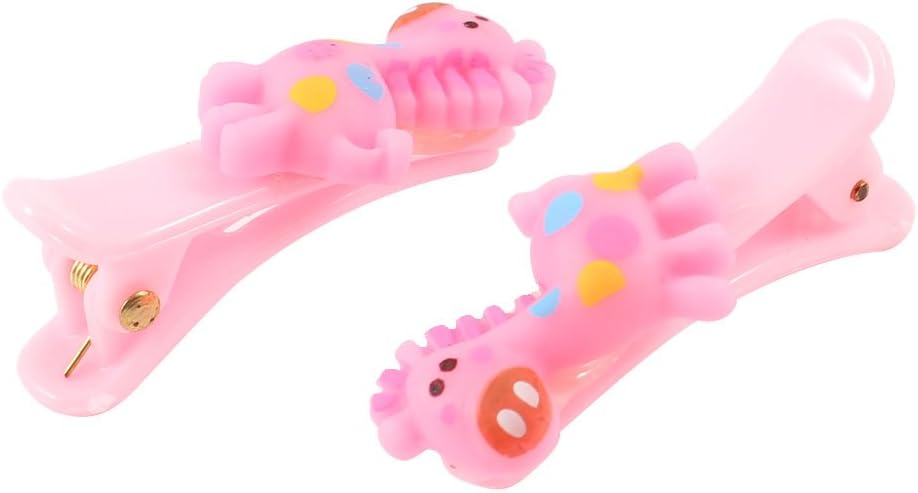Ruilogod Plastic Horse Detailing Pet Dog Puppy Alligator Hair Clips 2pcs Pink (id: c33 bf8 d7f a2a e5d