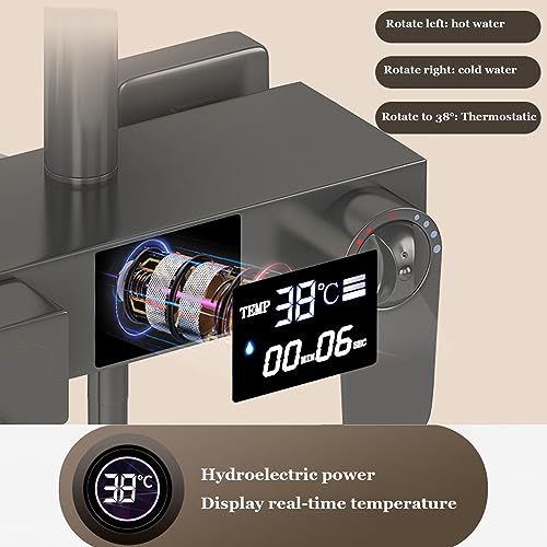 Ensemble combiné de douche thermostatique avec mitigeur de baignoire pivotant
