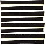 Vinyl Record Cleaning Strips 8-Pack [Black] Wide Oversized 3/8-inch x 4-inch VPI Machine Okki Nokki 3M Clean Strip Set for 12-inch LP Record Album / 3M + Velvet = Cleaner LPs & Albums