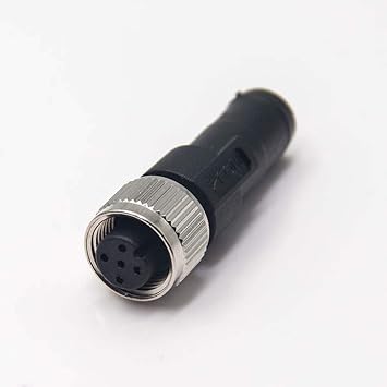 Elecbee Female M12 5 Pin A Code Connector Terminal Load Straight for 22AWG 0.34mm2 Cable