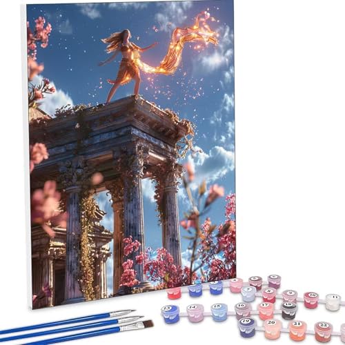 �������G �� �����L�b�g�ɂ��G�� ���� Paint by Numbers DIY�y�C���g ��l�� ���S�� �q���p �ȒP�ɓh��� �A�N�������ʊG�̋� ��| ��� ��H�| �L�b�g 3�̃y�C���g�u���V��1�̃Z�b�g�̃A�N�����痿���g�p �z�[�� �I�t�B�X���� 