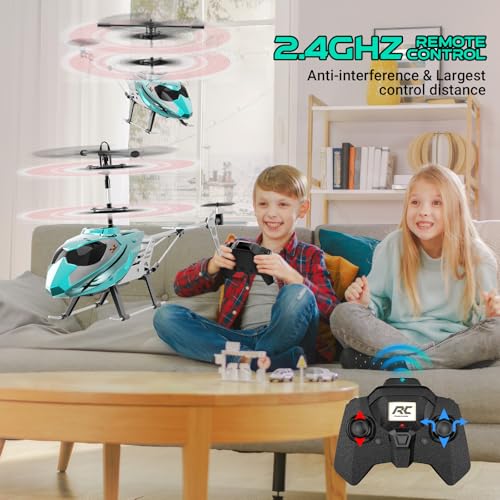Lidasen Remote Control Helicopter for Kids Age 6+, Altitude Hold RC Helicopters Toy with 3.5 Channel, 2.4GHz Aircraft Flying Toy with Gyro & LED Light, USB Charging, Gift for Boy Girl Adult Beginner - Image 3
