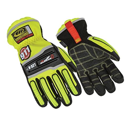 Ringers Gloves 327-10 Extrication Barrier One Glove, Hi-Vis, Large
