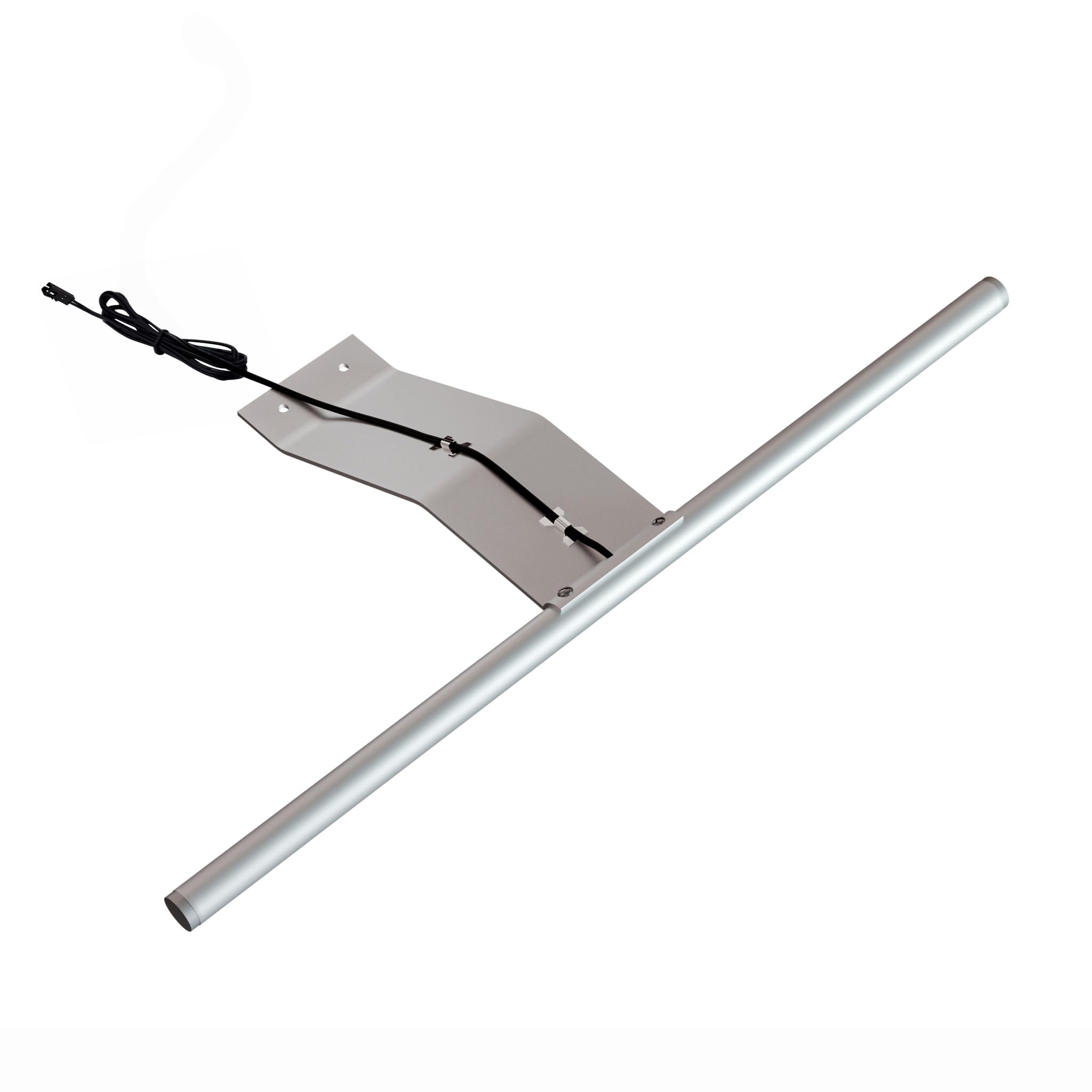 kalb | Lampada LED da superficie, 340 x 170 x 40 mm, lampada per armadi con modulo LED, 12 VDC, 4 W, 230 lm per lampada, con interruttore e alimentatore, grigio argento, per armadi (grigio argento