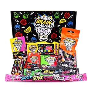 Sour Sweets Small Gift Box from Brain Blasterz | Mega Sour Sweets, Brain Breakerz, Brain Bitz, Chew Bars & More Sour…