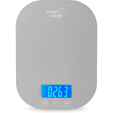 Smart Weigh 11 lb. Digital Kitchen Food Scale, Mechanical Accurate Weight Scale with 5-Unit Modes, Grams and Ounces for Weight Loss,Weighing Ingredients, Dieting, Keto Cooking, Meal Prep and Baking