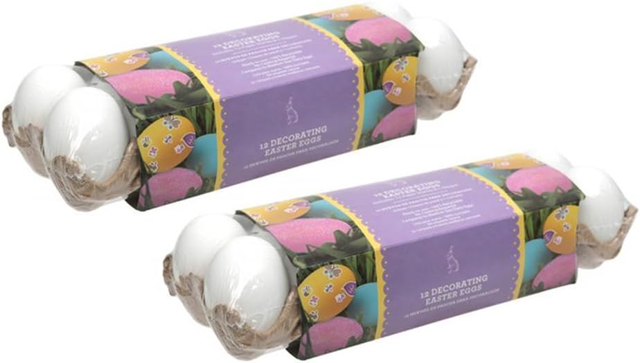 Dyeable Decorating Easter Eggs, 24-Pack