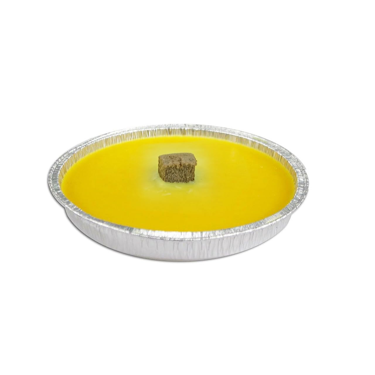 Candele alla Citronella, Candele Antizanzare Da Esterno, 12 Pezzi, Diametro 14 cm, Fiaccola in Ciotola di Alluminio, Repellente per Insetti, Durata 5 ore, Ideale per eventi e Cene all’Esterno