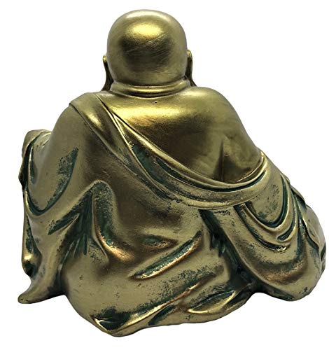 Zensational Laughing Buddha Statue Large – Gold Buddah Statue For Home – Buddha Décor For Living Room - Feng Shui Décor Buda - Buddha Statues For Home Decor – Golden Buddha Wealth - Budda #TOP2