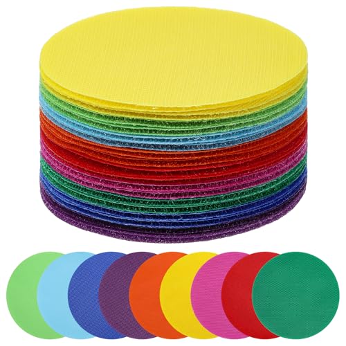 HJZHII 45 Pcs Carpet Spot Markers 4 Inch Carpet Markers Multicolor Floor Dots Spot Circle Marker Round Classroom Decoration for School Preschool Kindergarten Supplies
