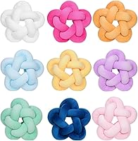 Vista 2 de chislim Bolas de almohada, almohada redonda con nudo hecho a mano, almohadas redondas de felpa decorativas para el hogar, para sofá, dormitorio