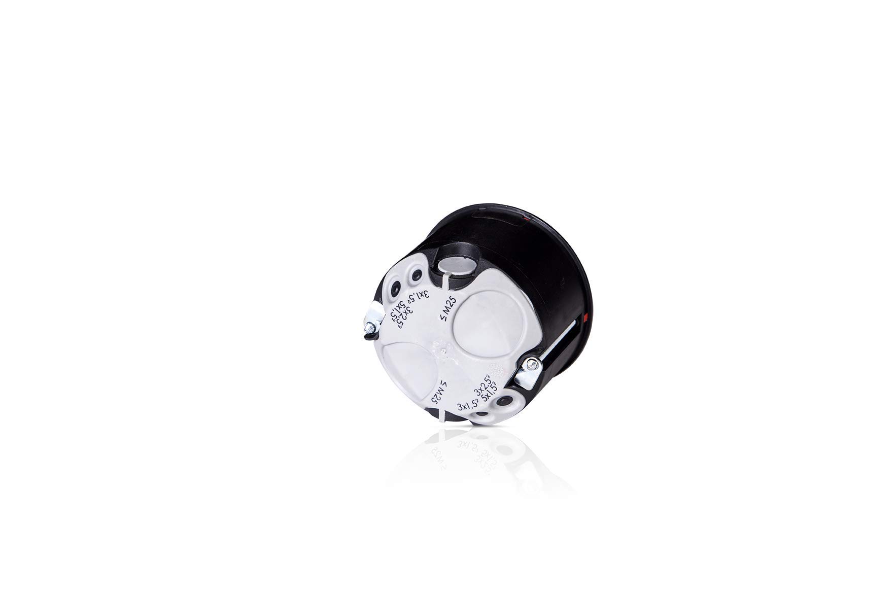 f-tronic Hohlwandbrandschutzdose BS2700, Ø 68mm, 50mm tief, mit Leitungs- und Rohreinführungen - 10 Stück