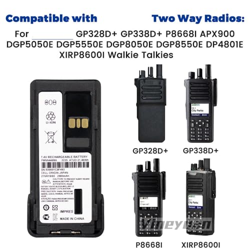 Evita cortes con PMNN4489A batería Motorola GP338D+ P8668I resistente 3