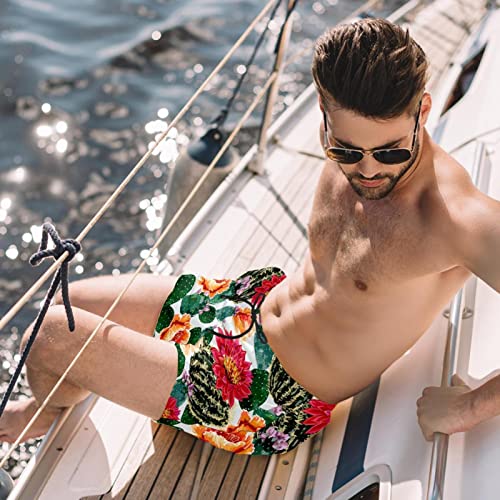 Maillots de bain hommes JDEZ cactus short de plage séchage rapide