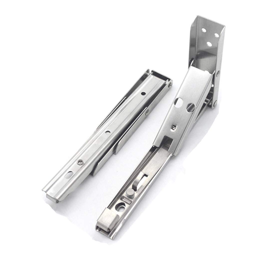 8" Foldable Shelf Brackets Heavy Duty Stainless Steel Load: 132lb/60KG, Pack of 2