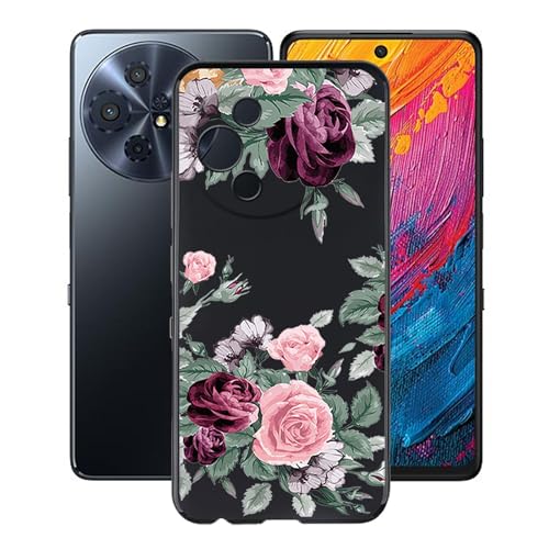 KJYFOANI TCL 60 XE NxtPaper(6.8�C���`)�P�[�X�A�u���b�N�ϏՌ��o���p�[�X���[�u�A�d�b�P�[�X�������h�~�ی�J�o�[�����^�\�t�g�V���R���t�H���P�[�X-���[�Y�t�����[�p