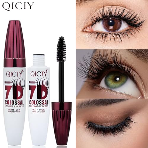 Image of 7D Mascara Ultra Black Volumizing & Lengthening, Waterproof Smudge Proof, Curling Effect, 24H Flawless Wear