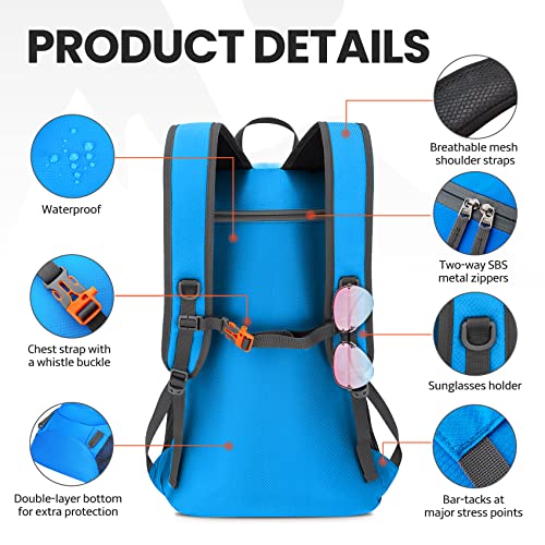 Venture Pal 40L Lightweight Packable Travel Hiking Backpack Daypack #TOP3