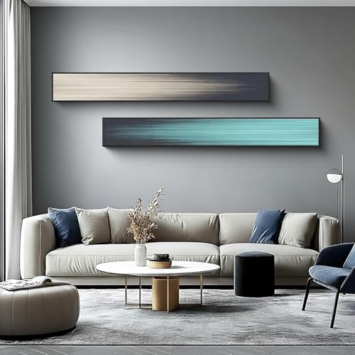 Crystal Teal Beige Vertical Wall Art