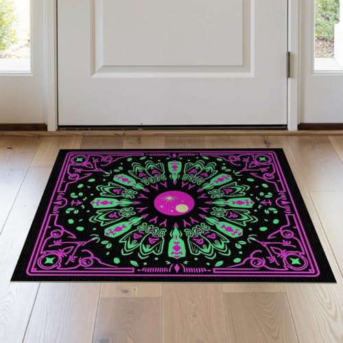 ODIKA Flatwoven Area Rug 2x3 ft, Witchy Tarot Crystal Spellbound Entrance, Non Slip, Stain Resistant, Washable High Traffic Area Rugs for Living Room, Bedroom Decor