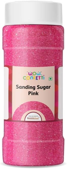 Wow Confetti Sanding Sugar (PINK), 150g