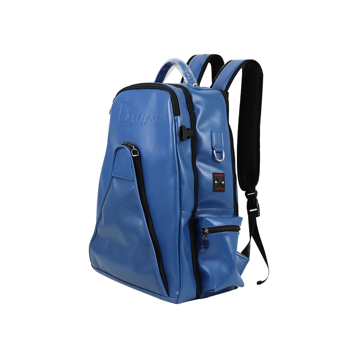 UNISTRENGH Professional Equestrian Backpack with Concealed Mesh Helmet Holder Waterproof Horse Riding Boots Bag (Blue(PU))