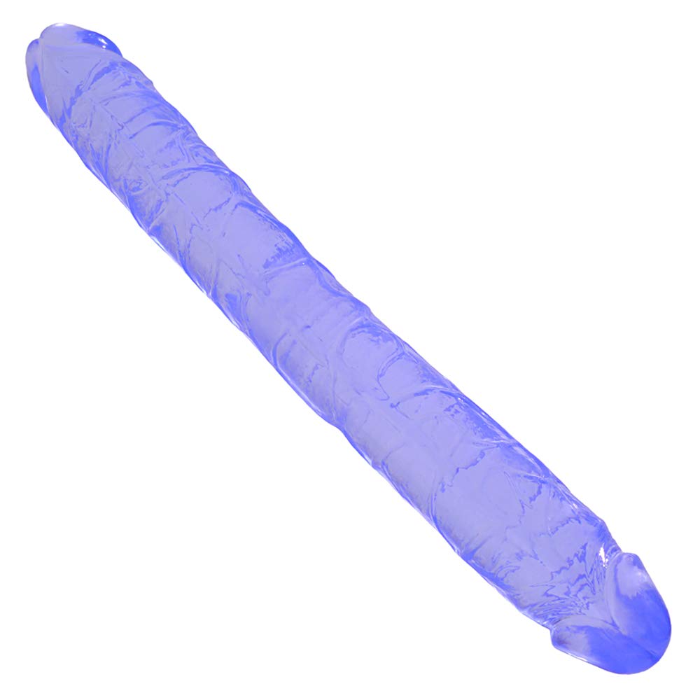 Dildo doppio da 39 cm,realistico a doppia estremità in gelatina,realistico lesbico,Dong flessibile per pene super lungo, Giocattoli per adulti per dildo anale per masturbazione femminile vaginale