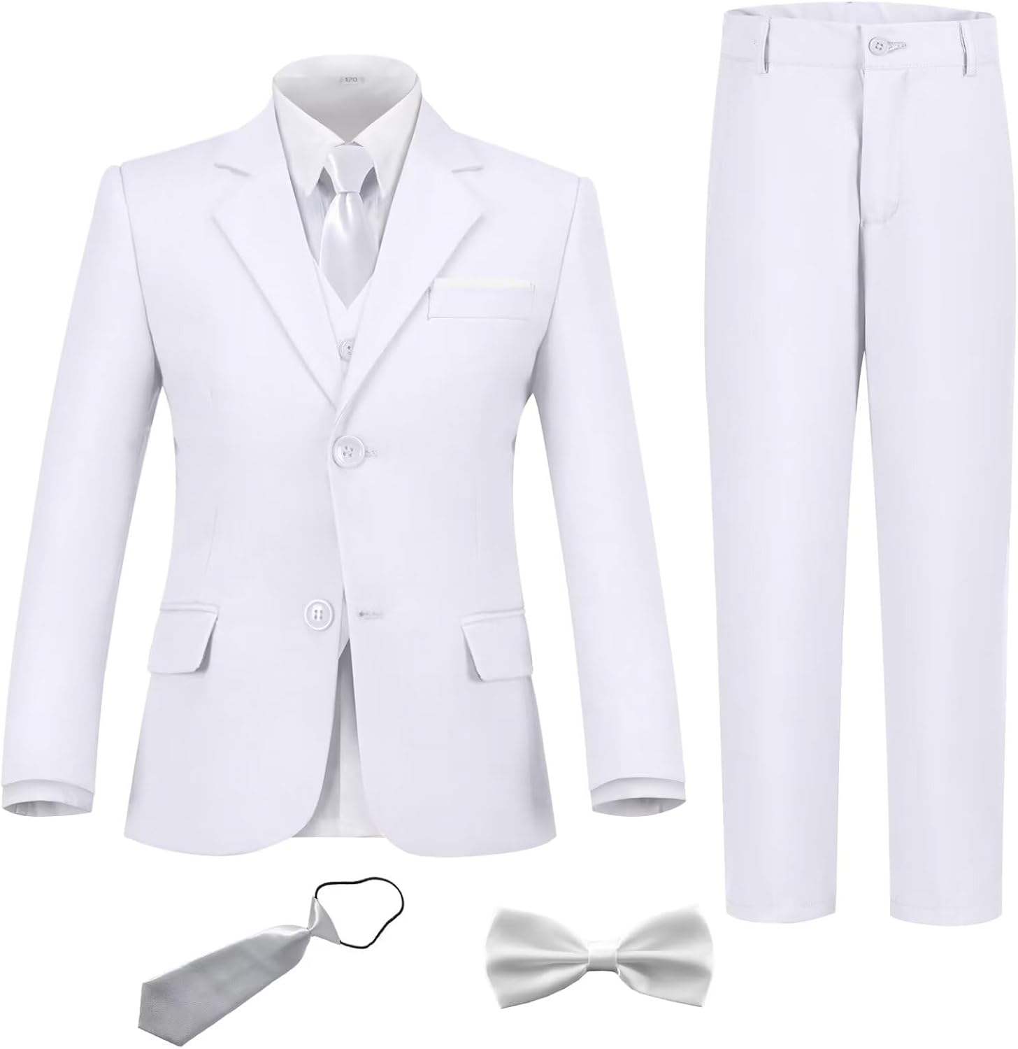 Boys Suit Set Slim Fit Kids Formal Suits Toddler Tuxedo Wedding Prom Classic Suits for Boy Teen Black Blue Dress Outfit