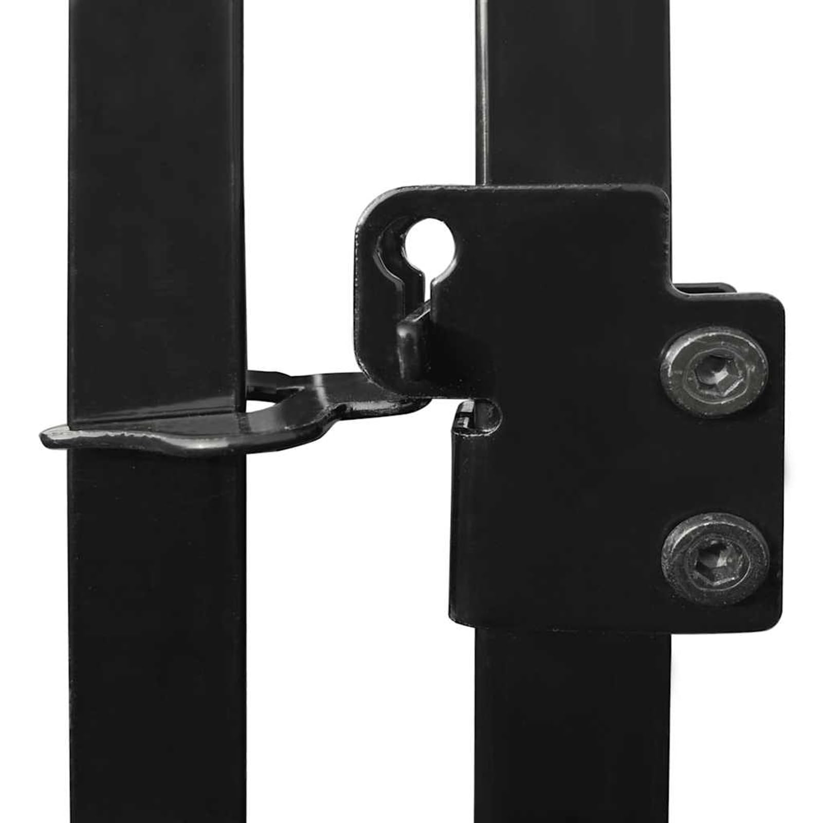 Recinto per Cani Esterno 3x3x2.1 m, Nero, Acciaio Verniciato a Polvere, Tetto in Polietilene, Cancello con Serratura, Cuccia Sicura per Cani, Facile Montaggio