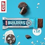 CLIF Builders - Cookies 'n Cream Flavor - Plant Based Protein Bars - Gluten Free - Non-GMO - Low Glycemic - 20g Protein - 2.4 oz. (12 Count) - Image 2