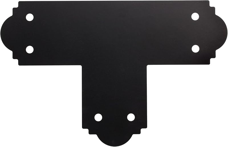Outdoor Accents Mission Collection ZMAX, Black Powder-Coated T Strap for 6x6 (Pack of 8)