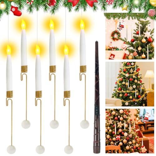 BIZOI 6 Stück Christbaumkerzen LED Kabellos mit Timerfunktion,...