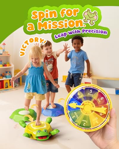 KOKODI Stepping Stones for Kids with Interactive Expression,LED Sensory Toys 4+1 Pcs with Liftable Limbs & Expressive Face,Toddler Balance Coordinated Game,Indoor & Outdoor Playset for Kids Aged 3+ - Image 7