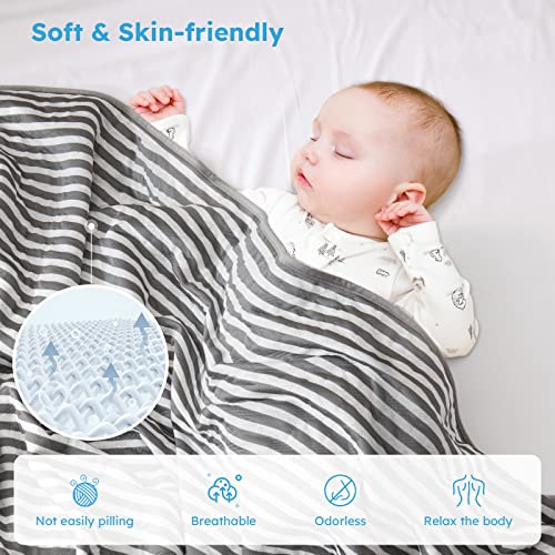 Cozymaker Cooling Blanket Double-Sided, Throw Size (50"X70"), Cooling Blankets For Hot Sleepers, Throw Blankets For Bed Couch Sofa, Breathable Blanket With Warm Side For All Seasons, Machine Washable #TOP2